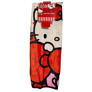 Hello Kitty Cozy Bow Throw Blanket Christmas Gift
